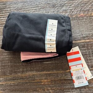 Cat & Jack Girls' Black and Pink Straight Pants